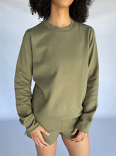 Load image into Gallery viewer, CLASSIC CREW NECK SWEATER - SUMMER OLIVE
