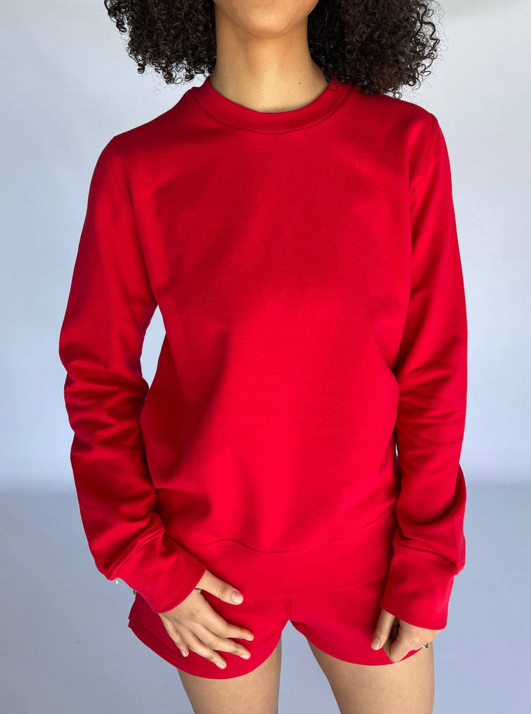 CLASSIC CREW NECK SWEATER - RED