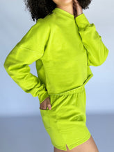 Load image into Gallery viewer, OVERSIZED CROP SWEATER - LIME
