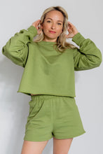 Load image into Gallery viewer, OVERSIZED CROP SWEATER - SAGE
