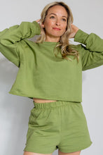 Load image into Gallery viewer, OVERSIZED CROP SWEATER - SAGE
