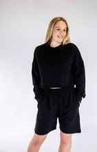 Load image into Gallery viewer, OVERSIZED SWEAT SHORT - BLACK
