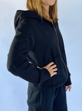 Load image into Gallery viewer, ZIP UP HOODIE - BLACK
